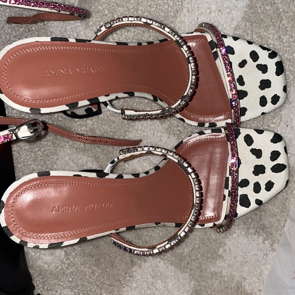 Amina muaddi Gilda sandals in Dalmatian - Picture 5 of 6